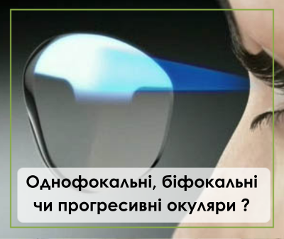 Однофокальні, біфокальні та прогресивні лінзи