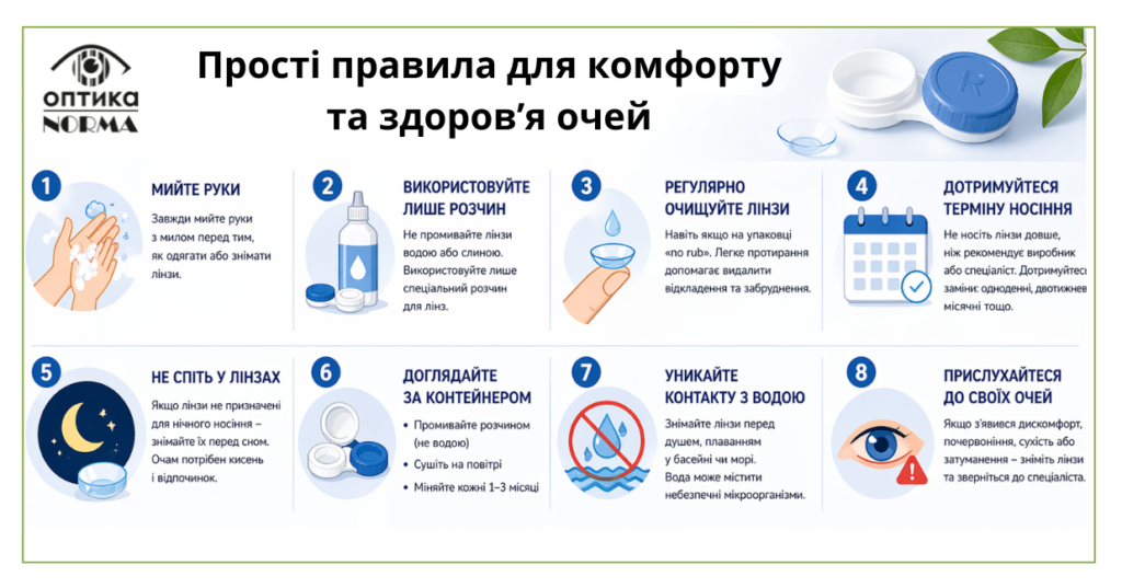 Як правильно доглядати за лінзами: звички, які збережуть ваш зір