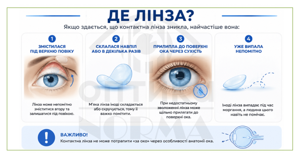 Лінза «загубилась» в оці. Що робити?