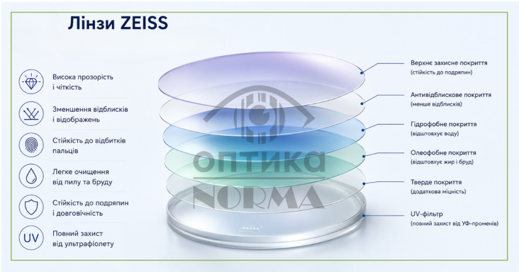 ZEISS - лінзи для окулярів