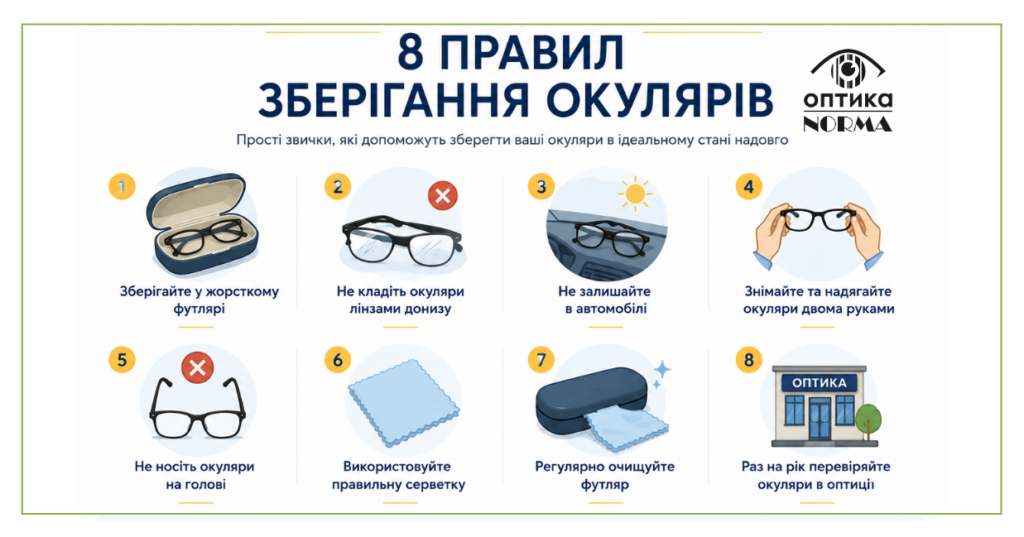 Як правильно зберігати окуляри, щоб вони служили довше