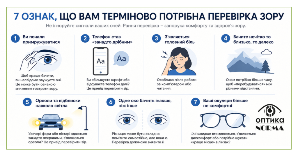 7 ознак, що вам терміново потрібна перевірка зору