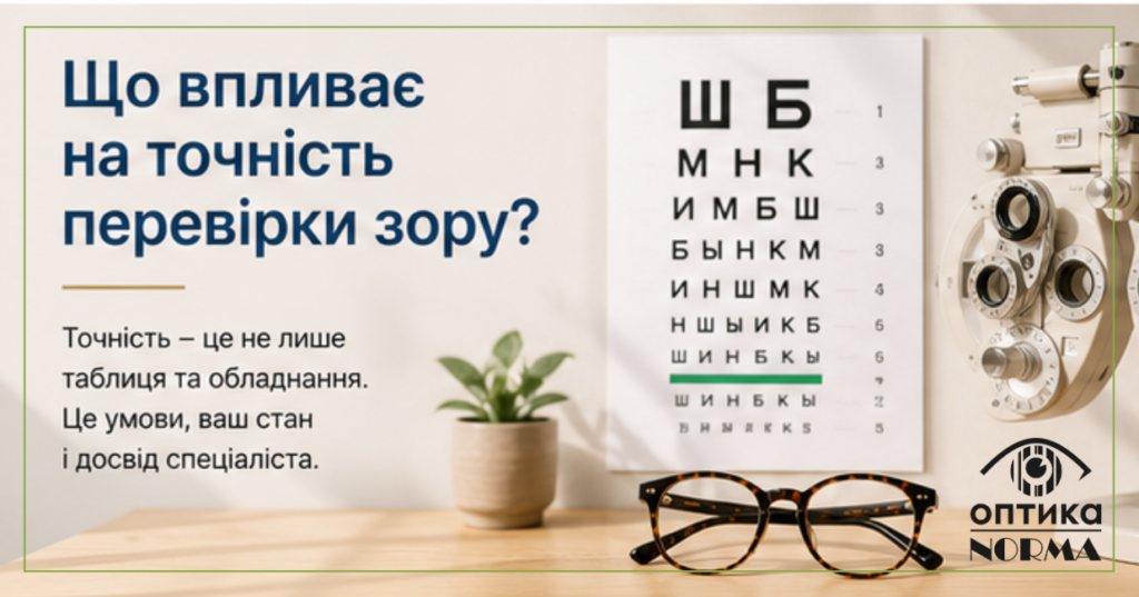 Що впливає на точність перевірки зору
